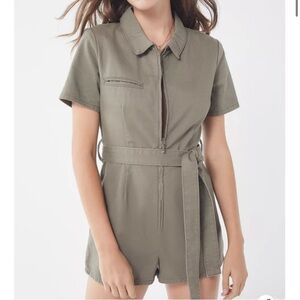 BDG Green Utility Jumpsuit with Belt
